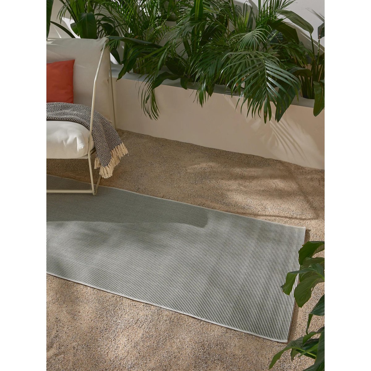 Tapis de couloir d'extérieur & intérieur METRO blanc, BENUTA