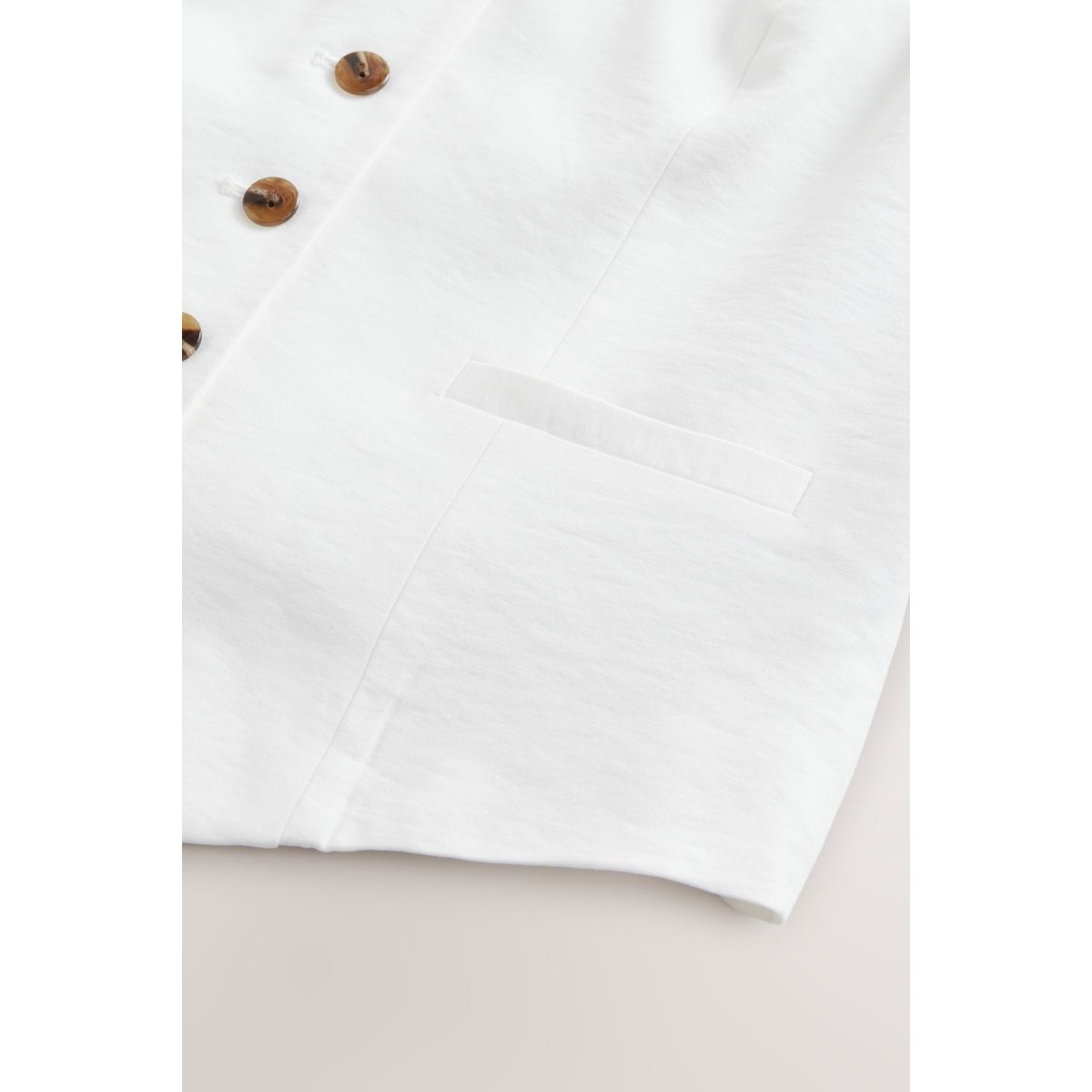 Gilet de costume col v boutonné blanc, NEXT