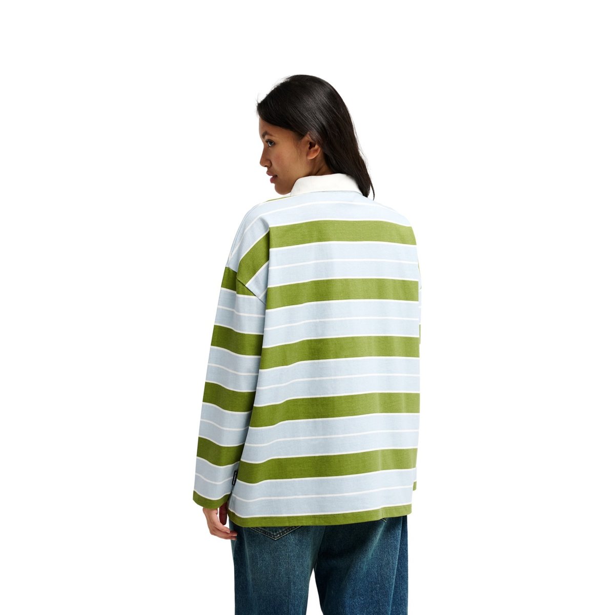 Polo manches longues HUTTON vert calliste green polo stripes, QUIKSILVER