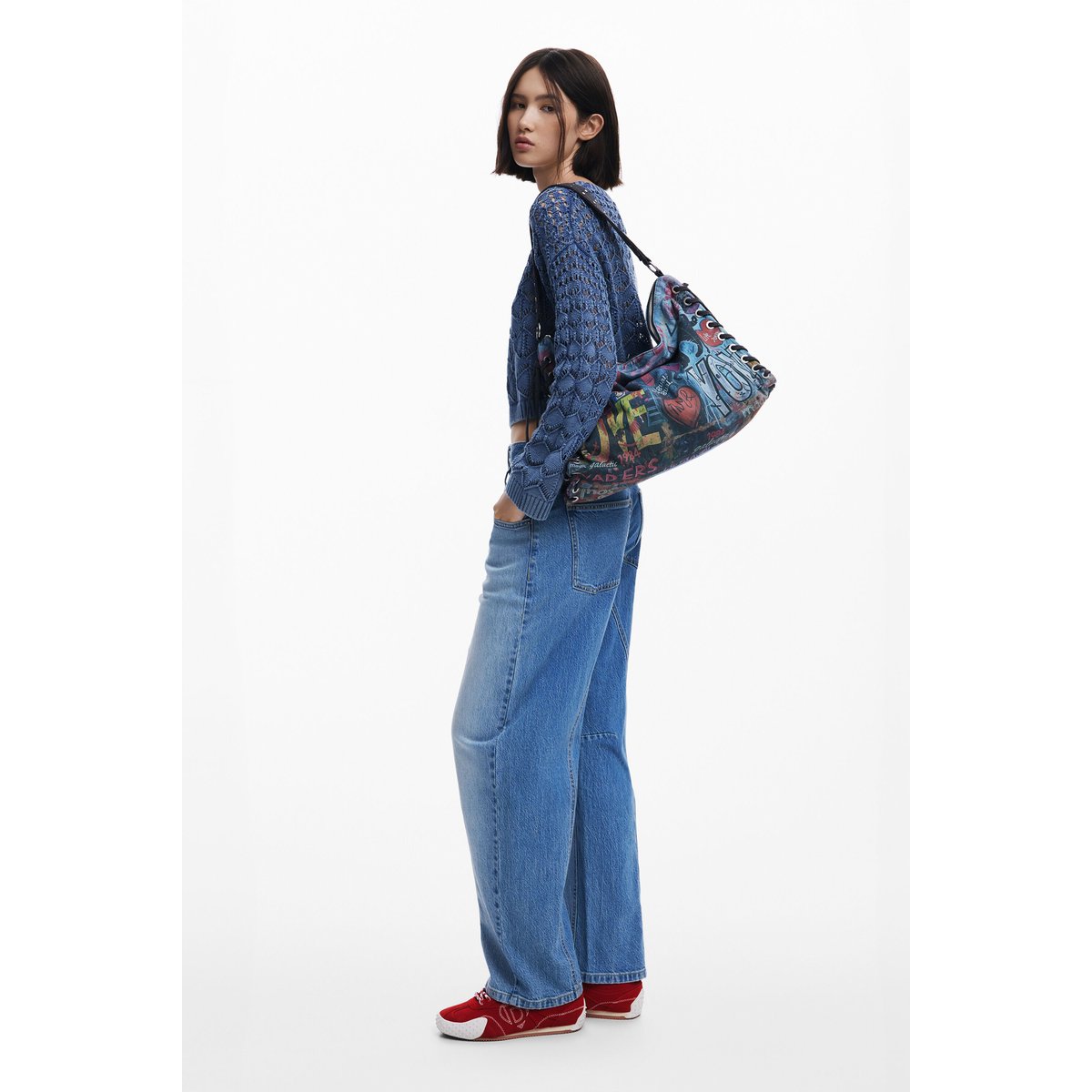 Grand sac graffiti multicolore, DESIGUAL