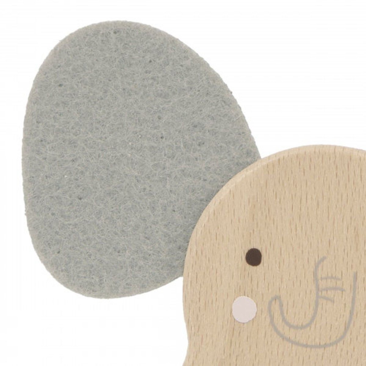 Hochet sonore en bois gris, KALOO