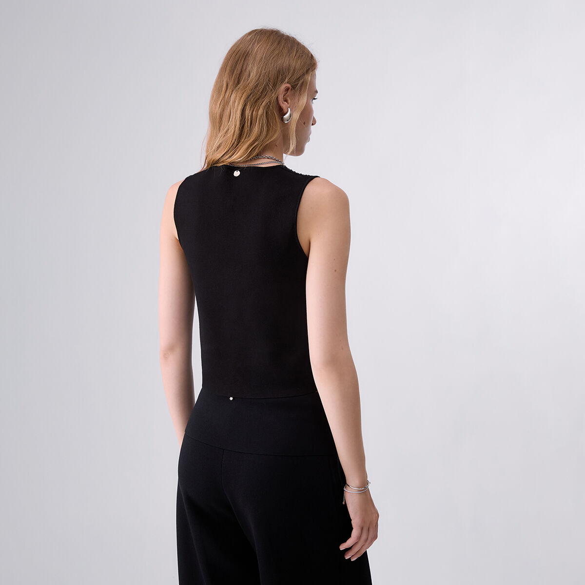Gilet avec strass noir, LIU JO