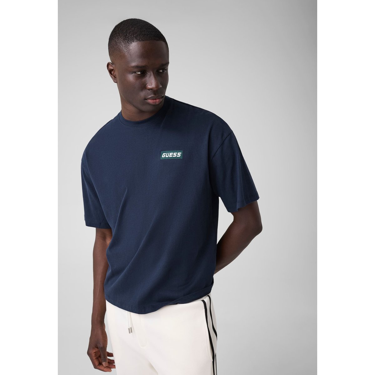 T-Shirt Oversize bleu foncé, GUESS