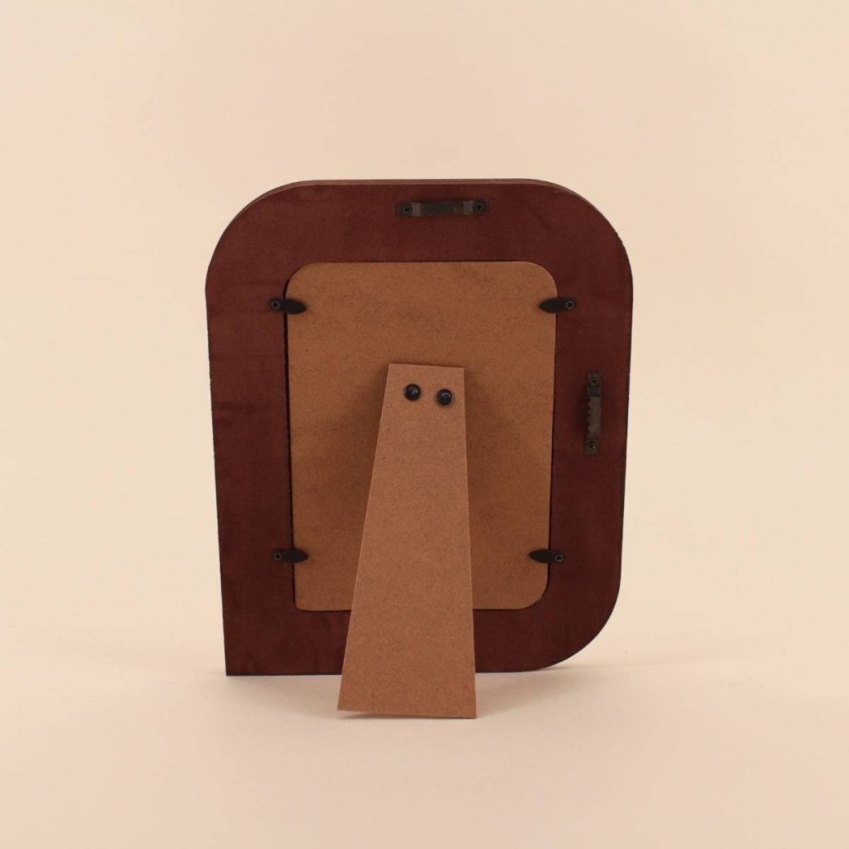Cadre photo bois structuré 20x25 cm marron, ORNAMI