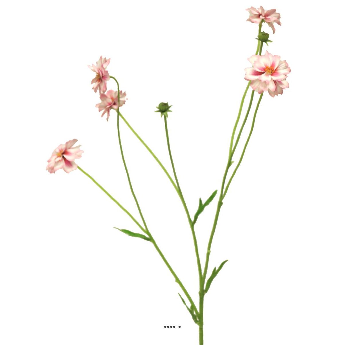 Centaurée artificielle, 3 ramures, H 64 c rose-crème, ARTIFICIELLES