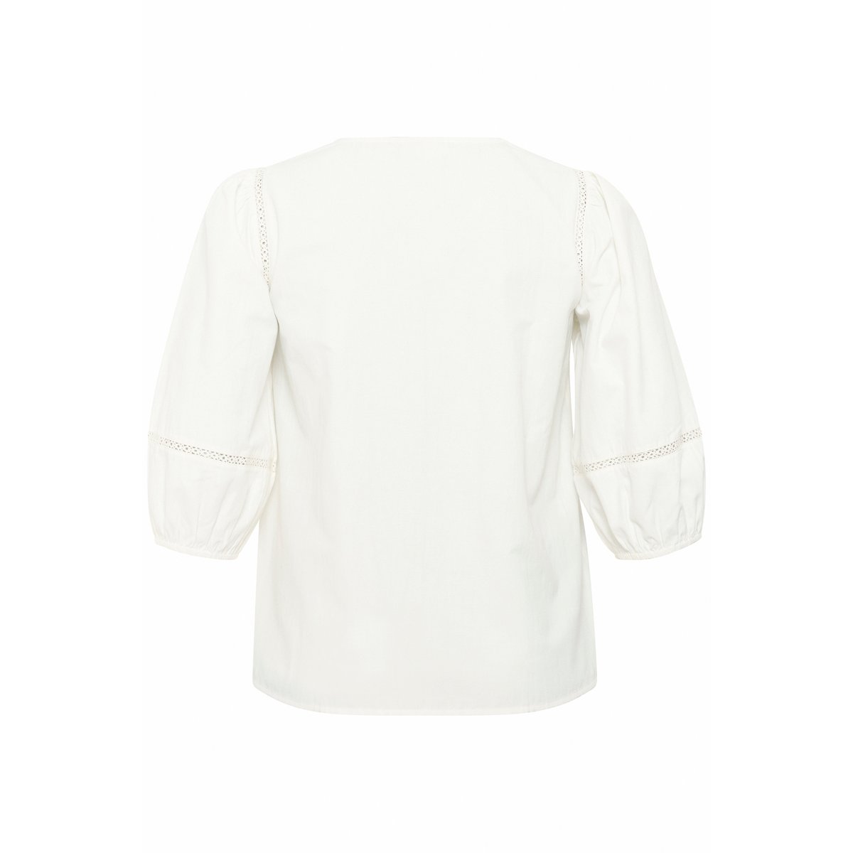 Blouse with long sleeve blanc chalk, KAFFE CURVE