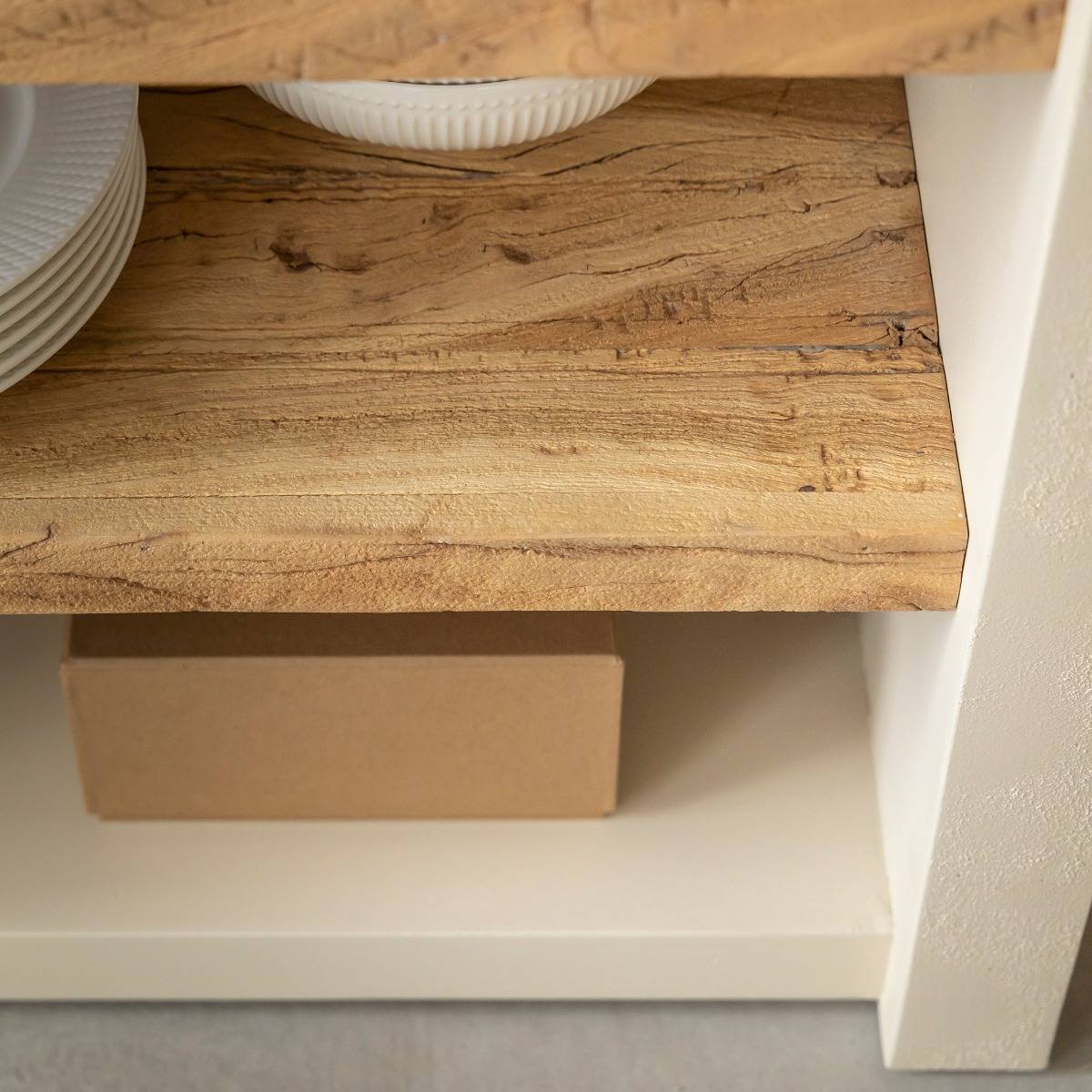 Buffet en bois effet béton DALVA bois clair, MADE IN MEUBLES