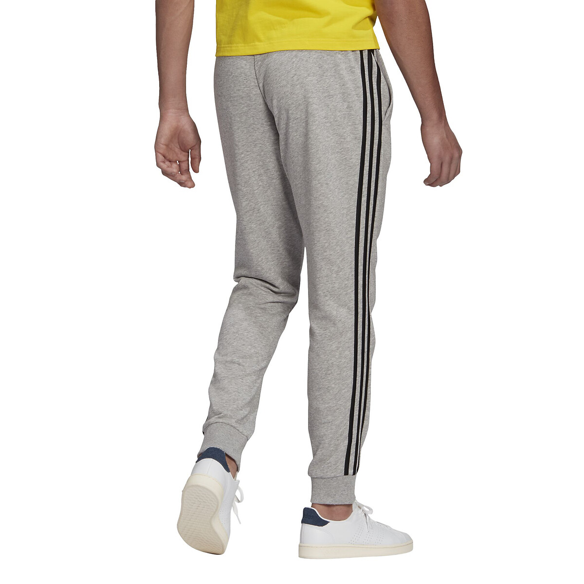 Bas de survêtement 3 bandes en French Terry gris chiné, adidas Performance