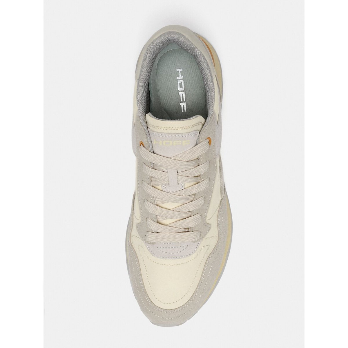 Baskets en cuir City Retro beige, HOFF