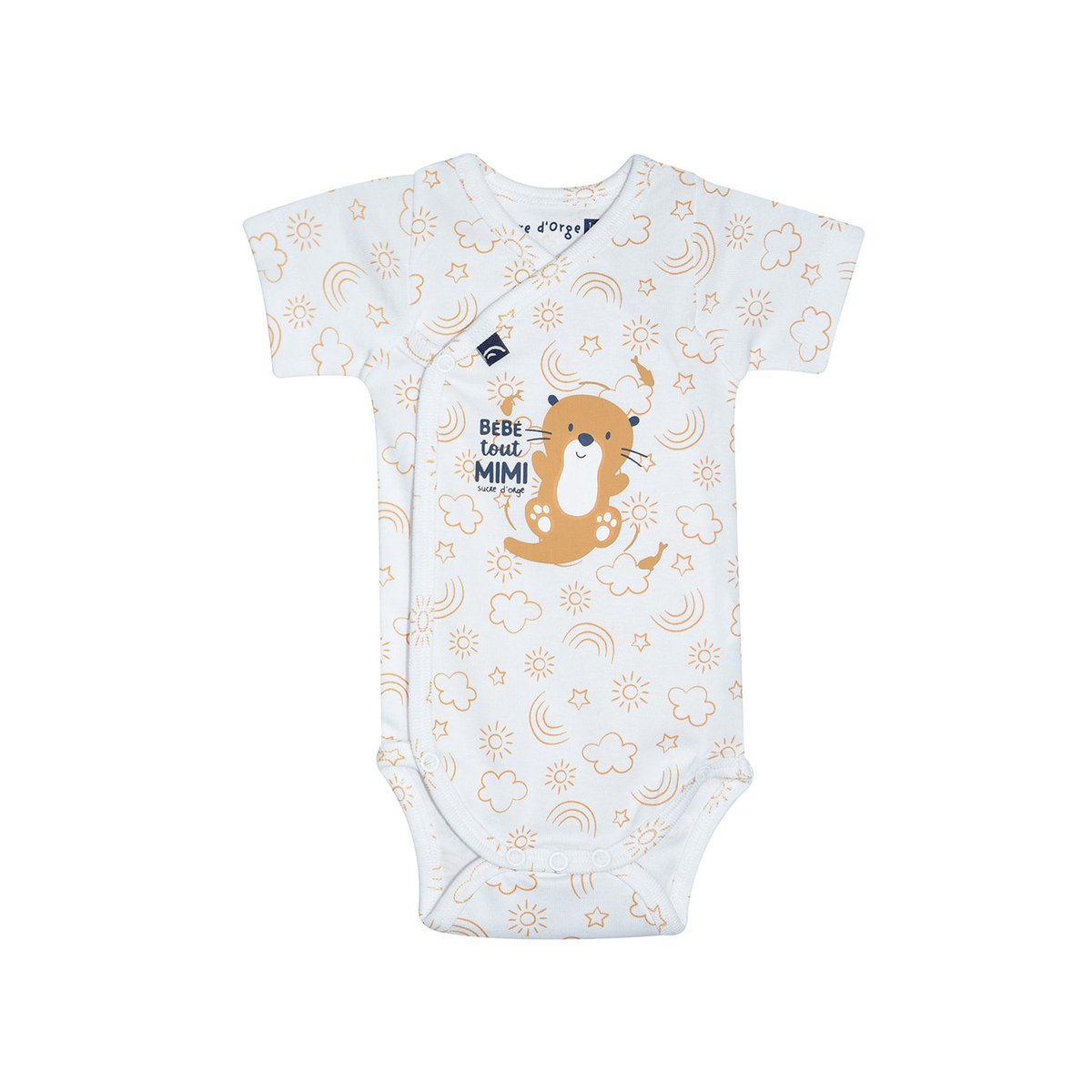 Lot de 2 bodies othello ouverture devant beige, SUCRE D'ORGE
