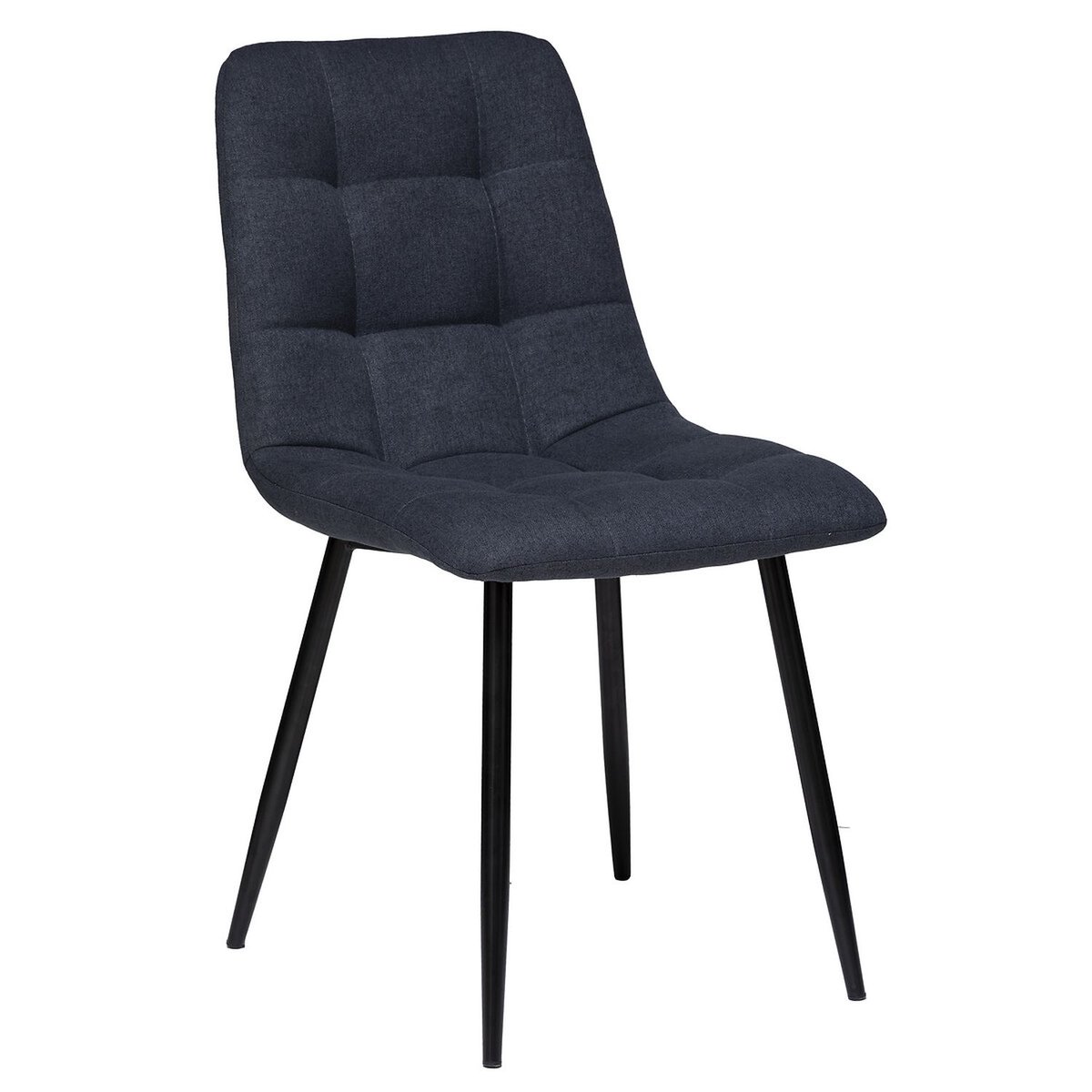 Lot de 4 chaises rembourrées effet velours SIRAC gris foncé, TOILINUX