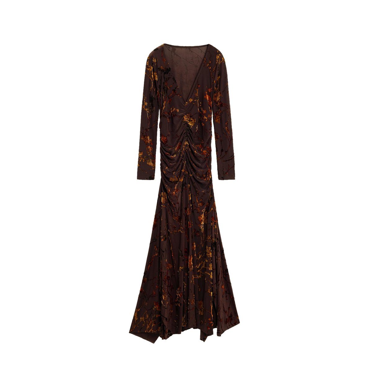robe midi en maille marron, DESIGUAL