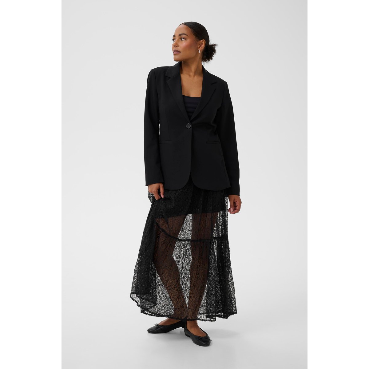 Jupe casual noir, KAFFE