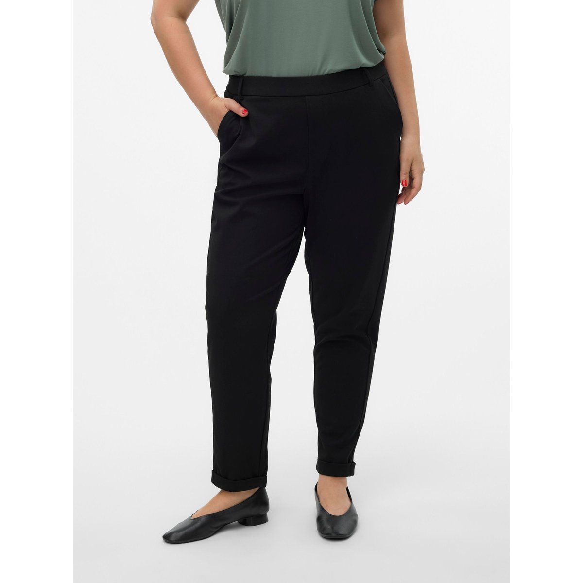 Pantalon VMCMAYA Taille moyenne Pantalons noire - black, VERO MODA