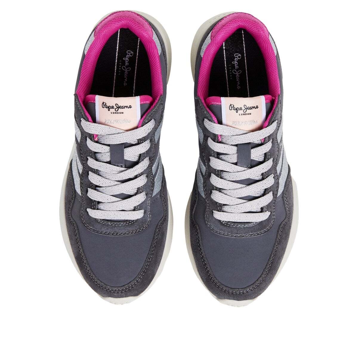 Baskets Avec Détails Paillettés gris foncé, PEPE JEANS
