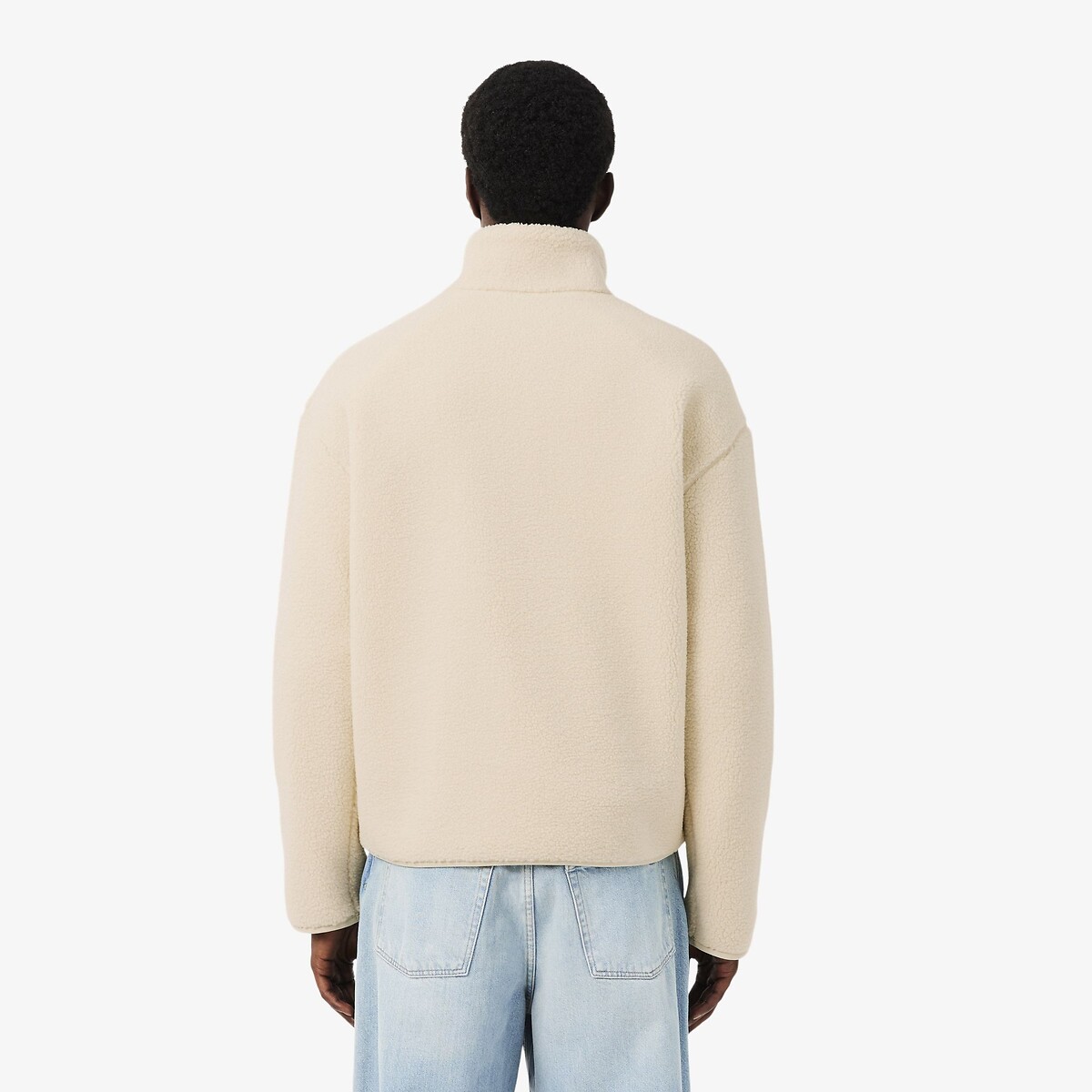 Sherpa Half Zip Sweatshirt ecru , LACOSTE