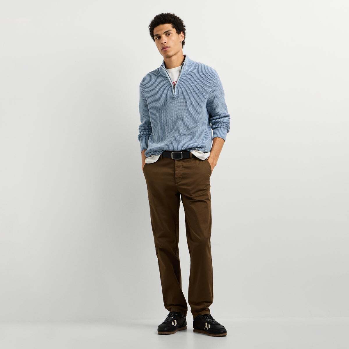 Pull À Col Montant Coupe Regular bleu oxford, PEPE JEANS