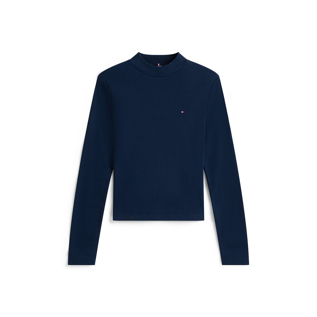 Tee shirt col montant manches longues marine, TOMMY HILFIGER