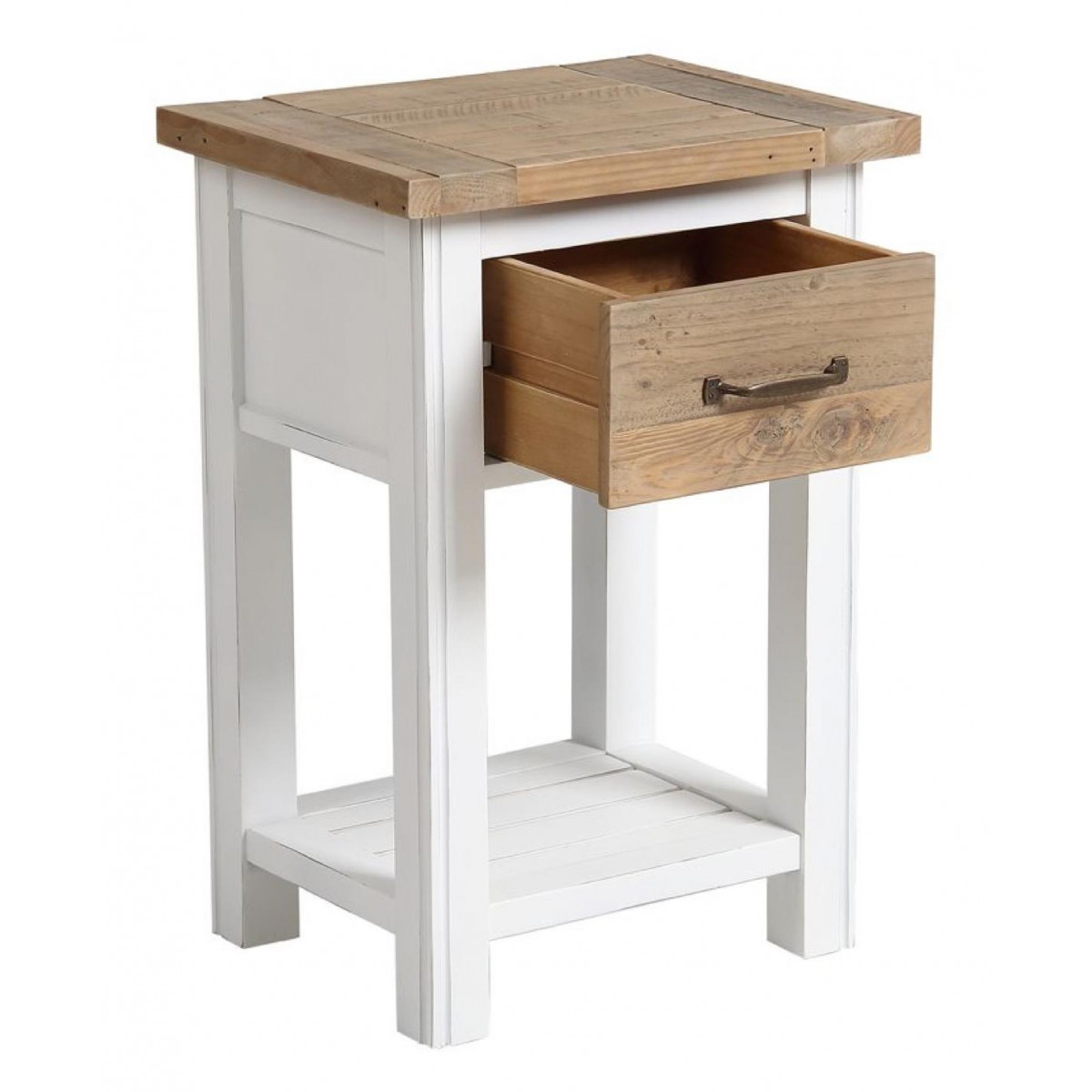 Table de chevet 1 tiroir - RIVAGES blanc, INTERIOR'S