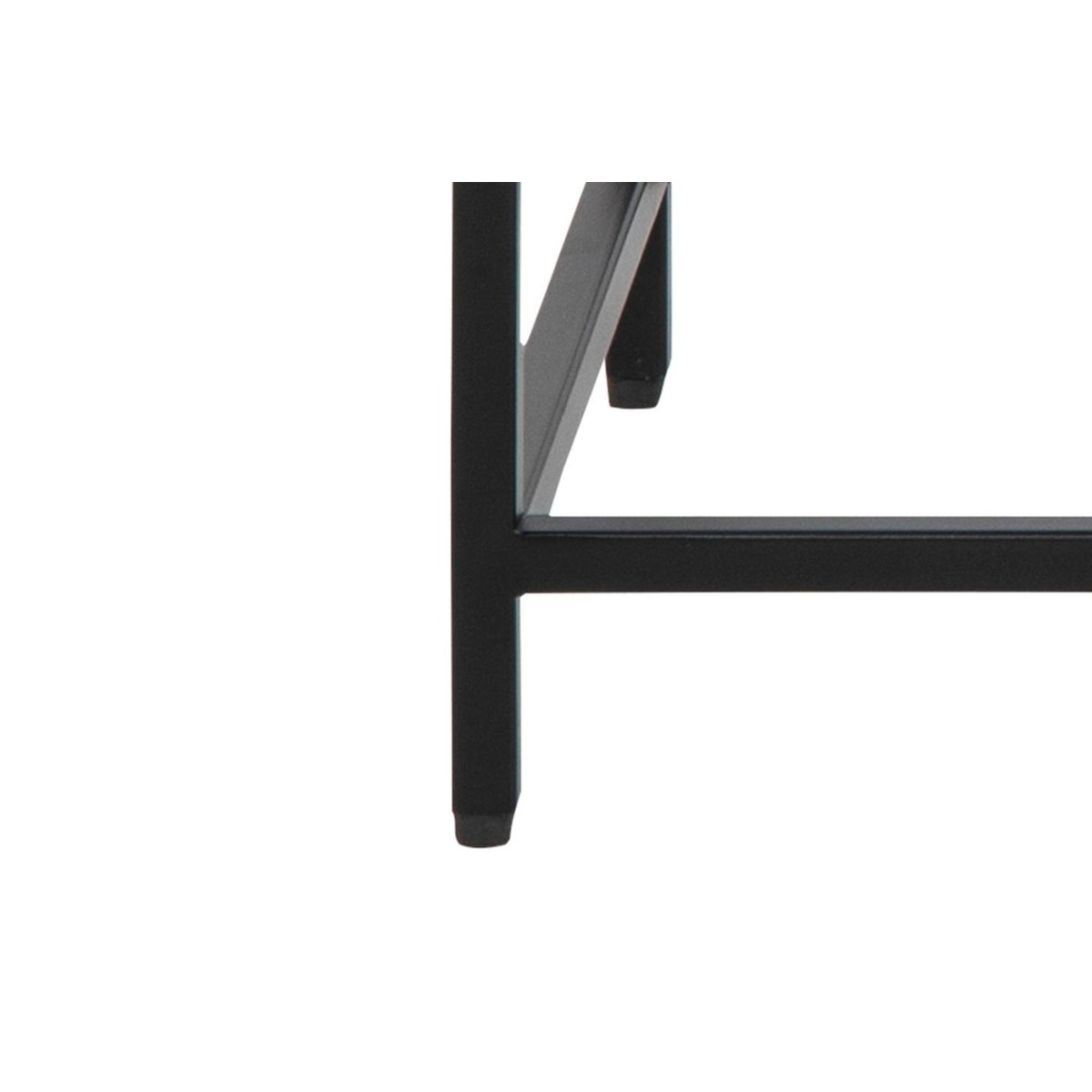Console rectangulaire double plateau en métal noir L100 - CASSIA noir, HELLIN, DEPUIS 1862
