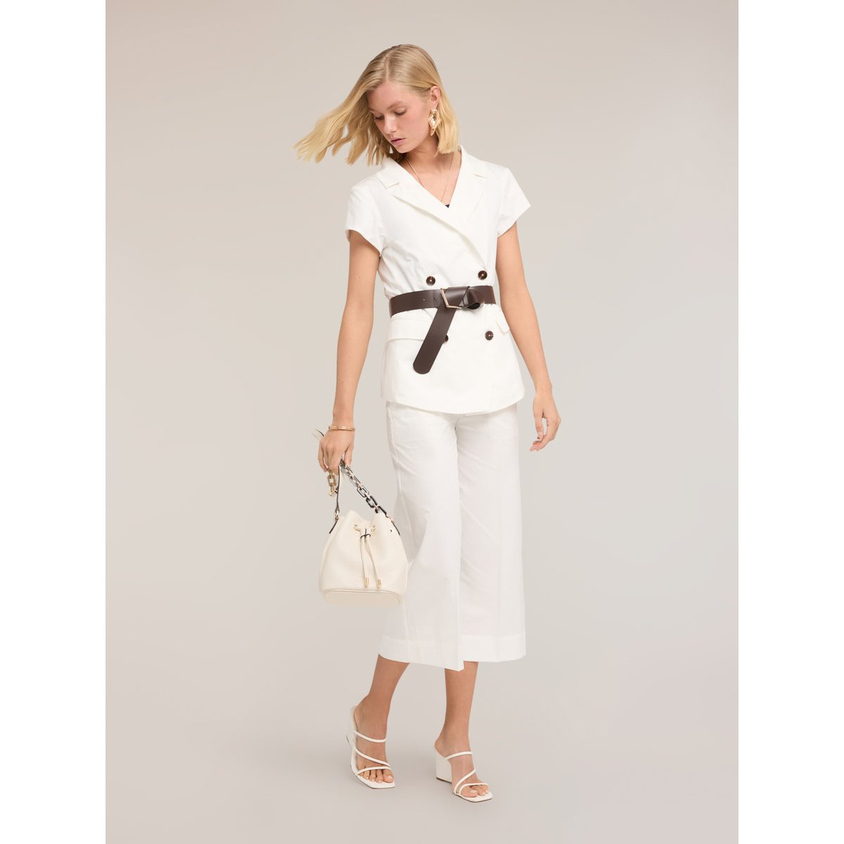 Pantalon cropped blanc, MOTIVI