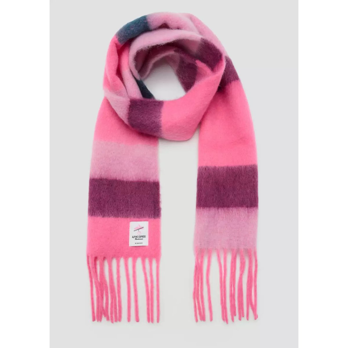 Écharpe maille combinée rose, MANGO KIDS