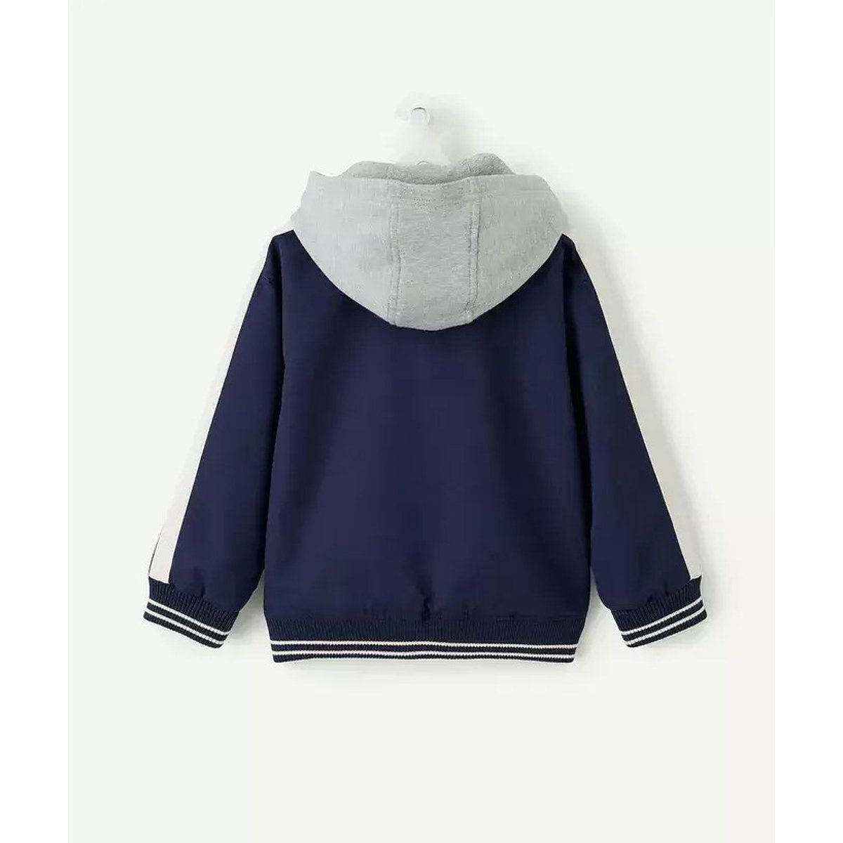 Giacca stile Teddy con cappuccio blu marino, TAPE A L'OEIL