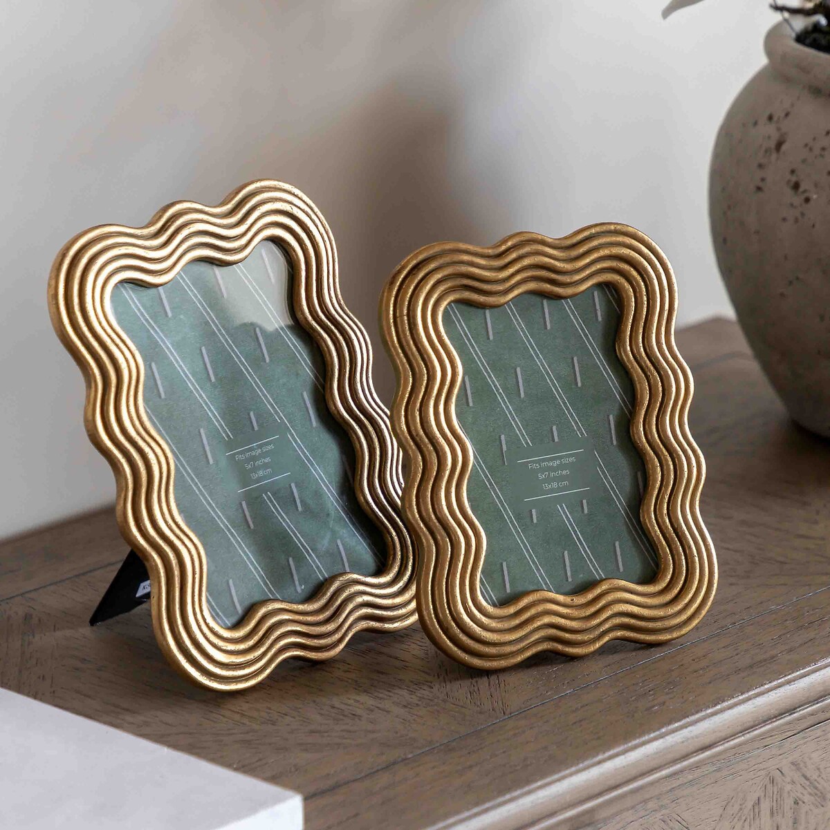 5x7" Padula Wave Photoframe gold-coloured, ÉDITÉ