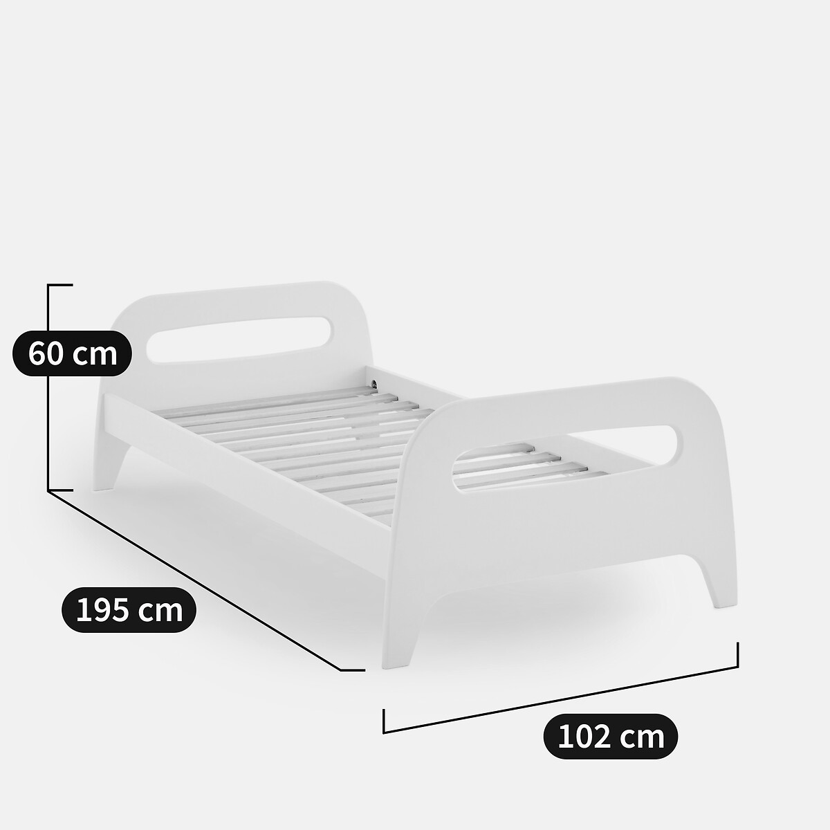 Cama infantil, con somier, DILLA marfil, LA REDOUTE INTERIEURS