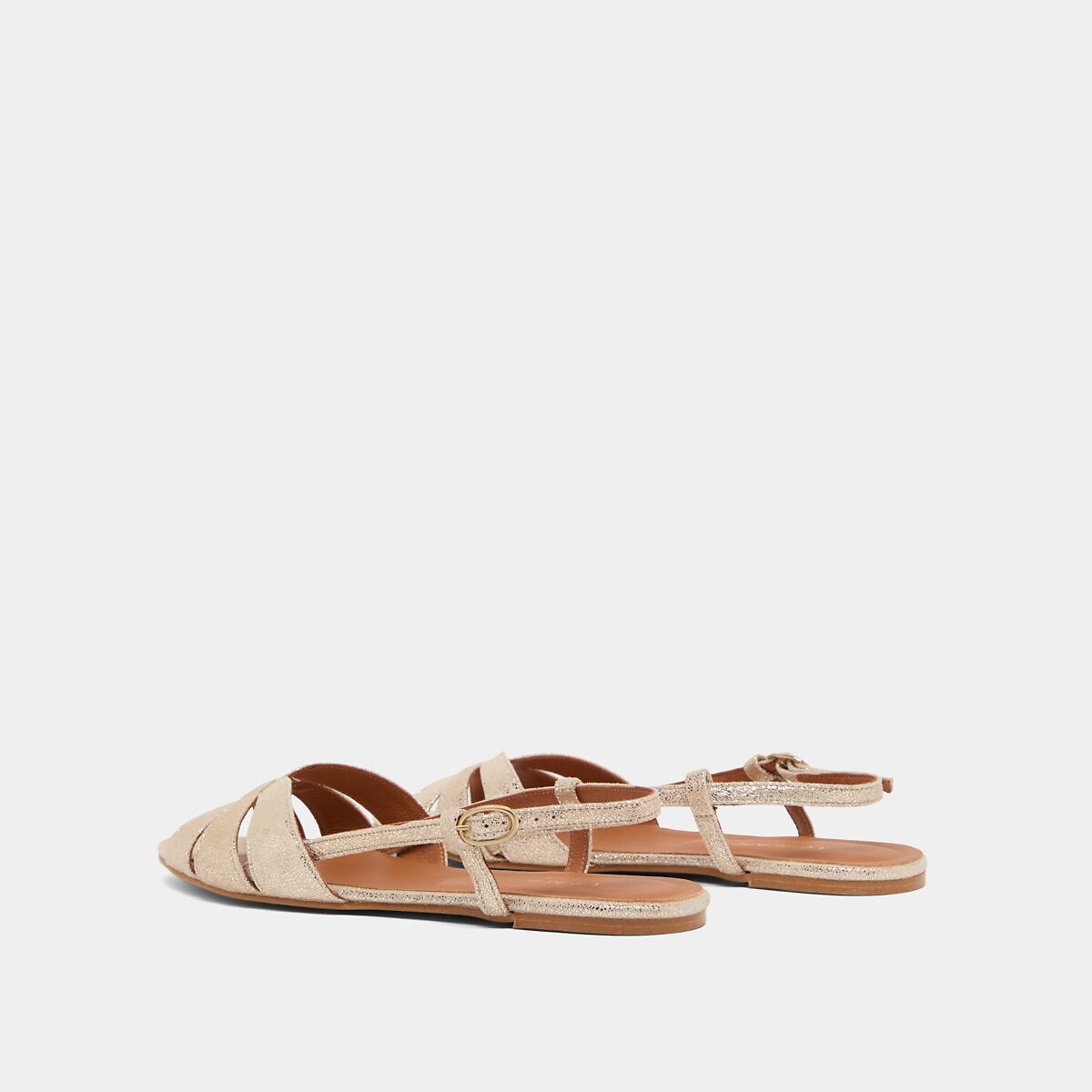 Delphine Leather Slingback Sandals gold-coloured, JONAK