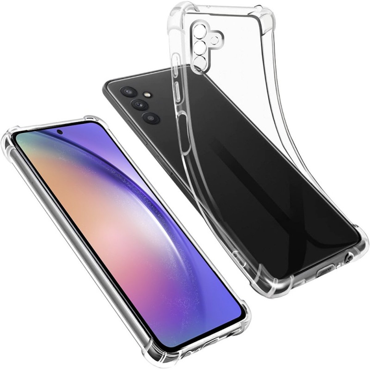 Coque Galaxy A54 antichoc + 2 vitres transparent, EVETANE