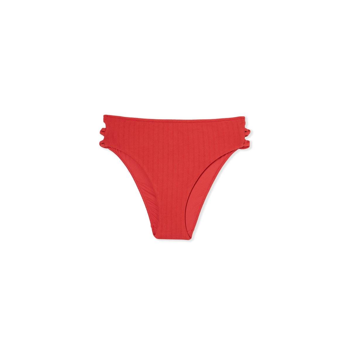Bas de maillot de bain taille haute lacé LIEN D ETE cardinal, ETAM