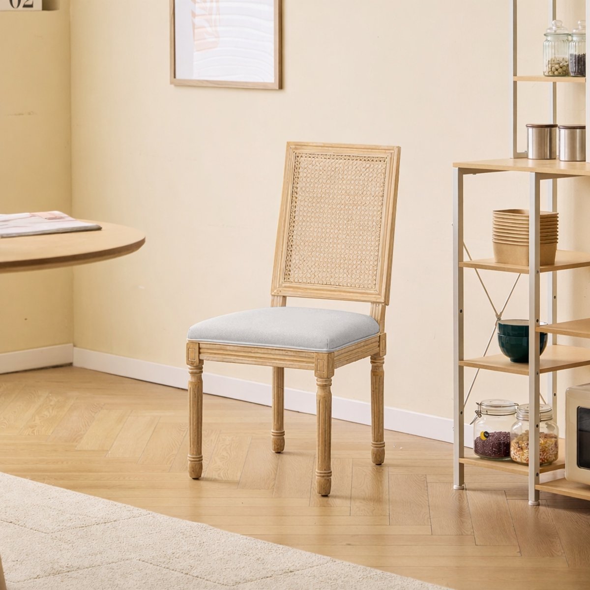 Lot de 2 chaises classiques, CAMBRIDGE gris clair, NORDLYS
