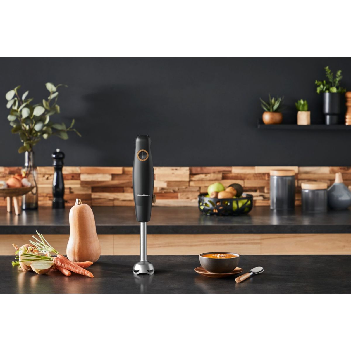 Mixeur plongeant Eco Respect DD46E810 noir, MOULINEX