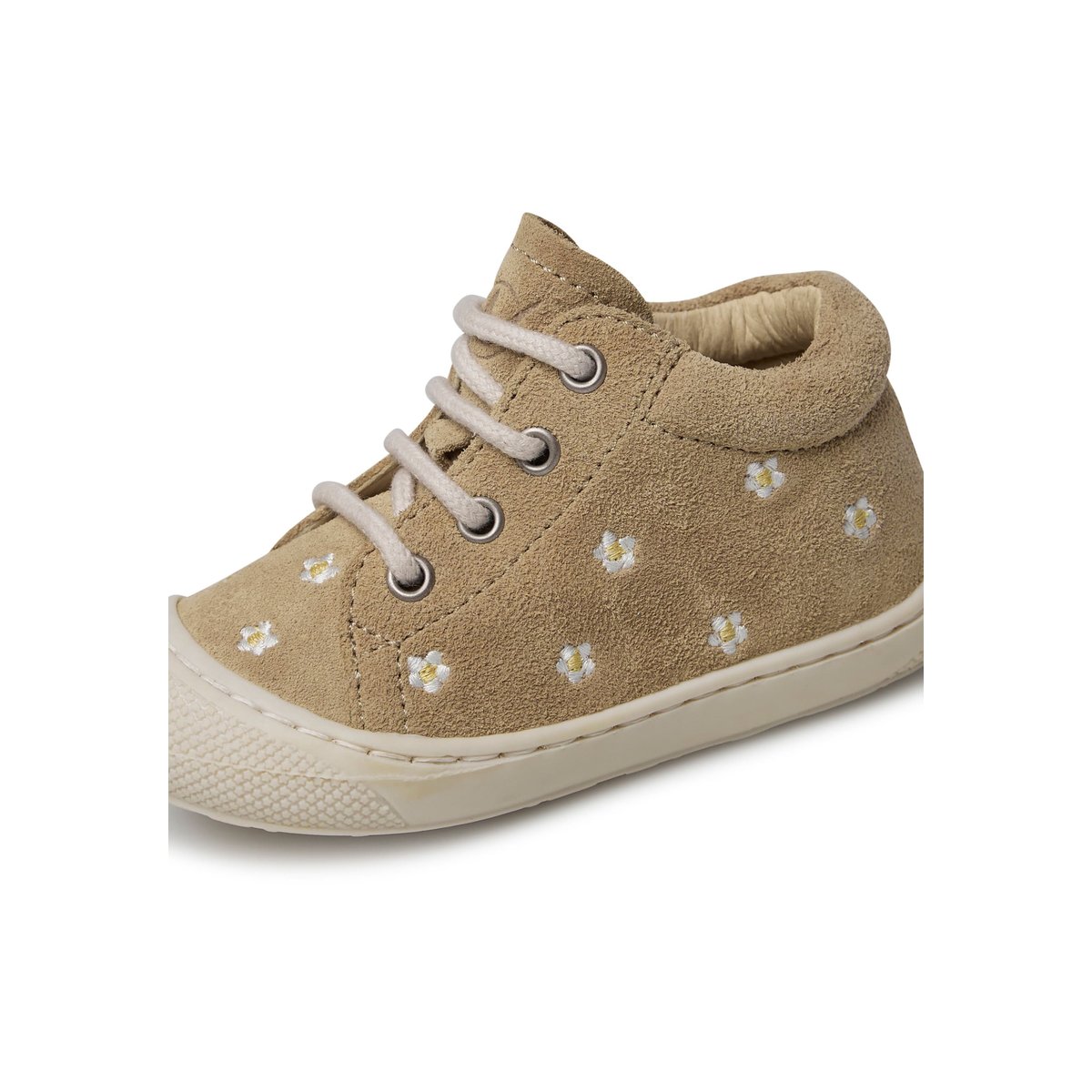 Chaussures premiers pas en daim COCOON EMBR.DAISIES beige, NATURINO