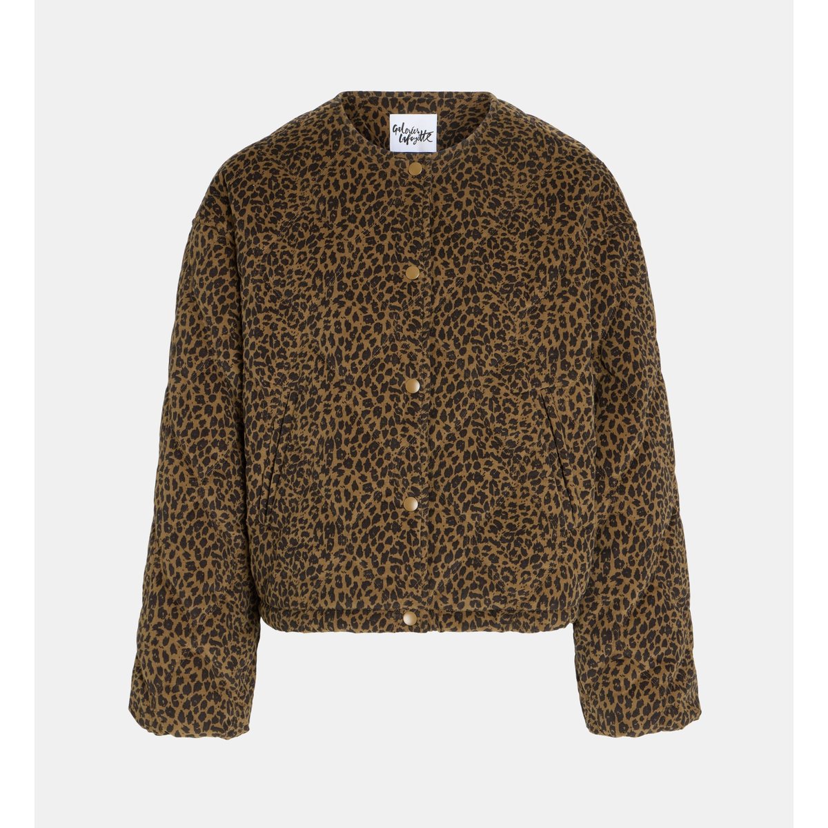 Doudoune droite fern leo coton matelassé marron, GALERIES LAFAYETTE