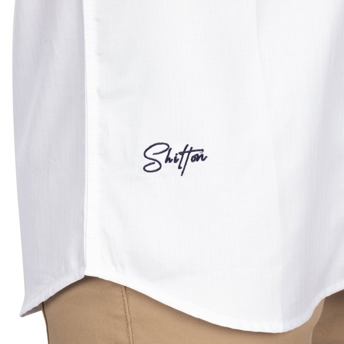 Chemise blason unie blanc, SHILTON