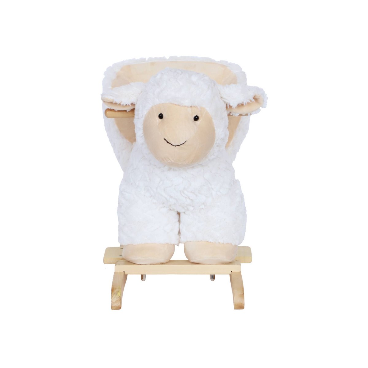 Fauteuil mouton à bascule pour enfant MAROA blanc, SWEEEK