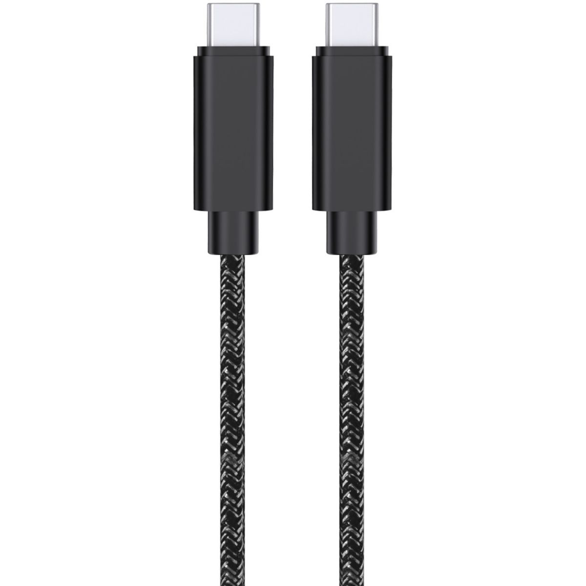 Câble USB C vers USB-C 2M 100W Noir couleur unique, ADEQWAT