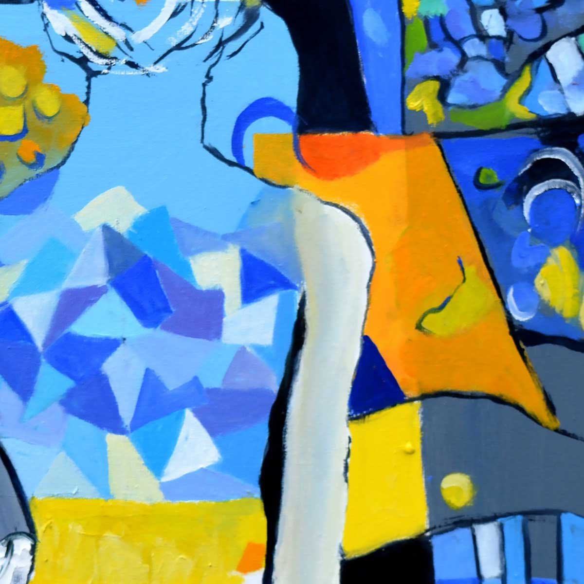 Tableau abstrait nu cubique tableau alu dibond, HEXOA