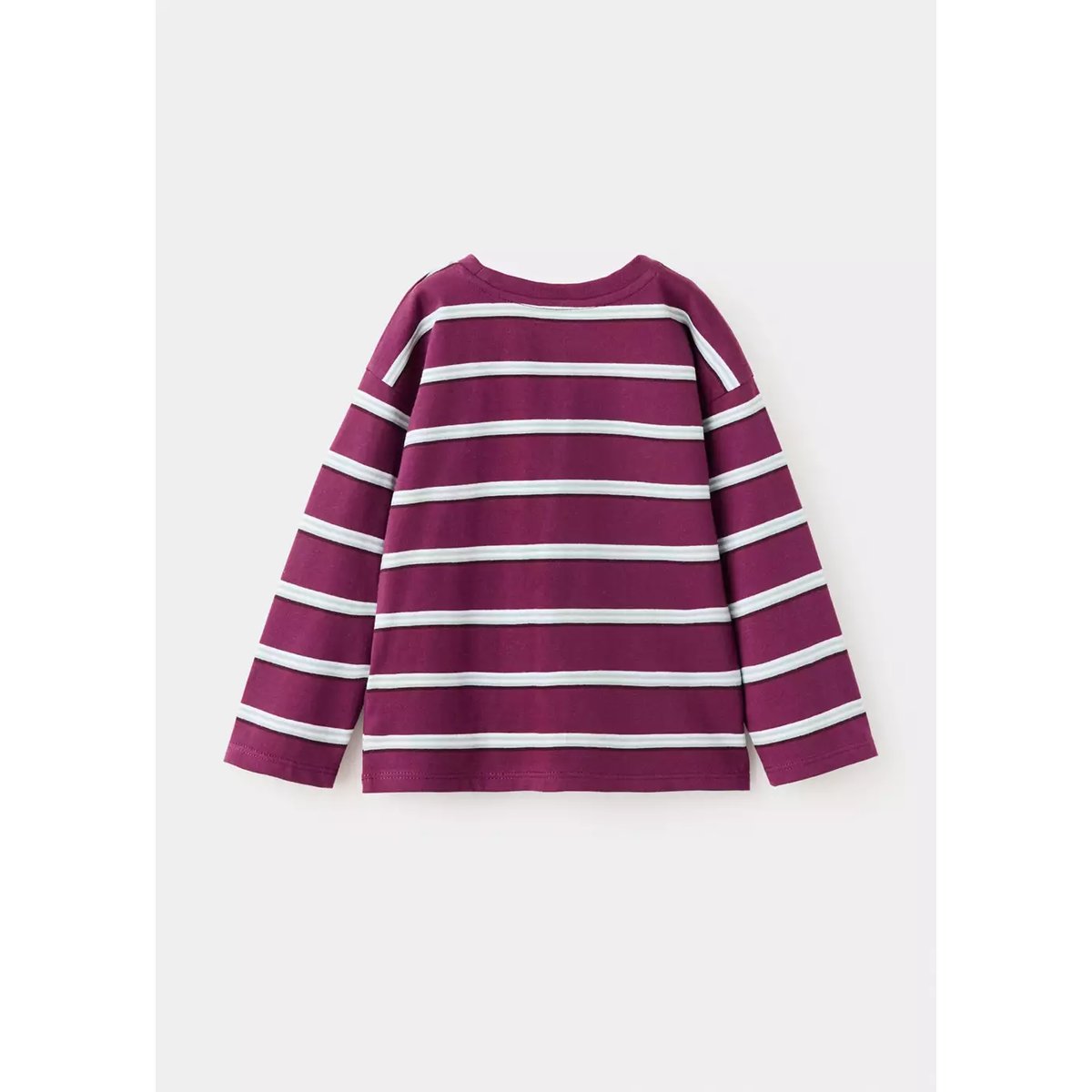 T-shirt 100 % coton rayures bordeaux, MANGO BABY