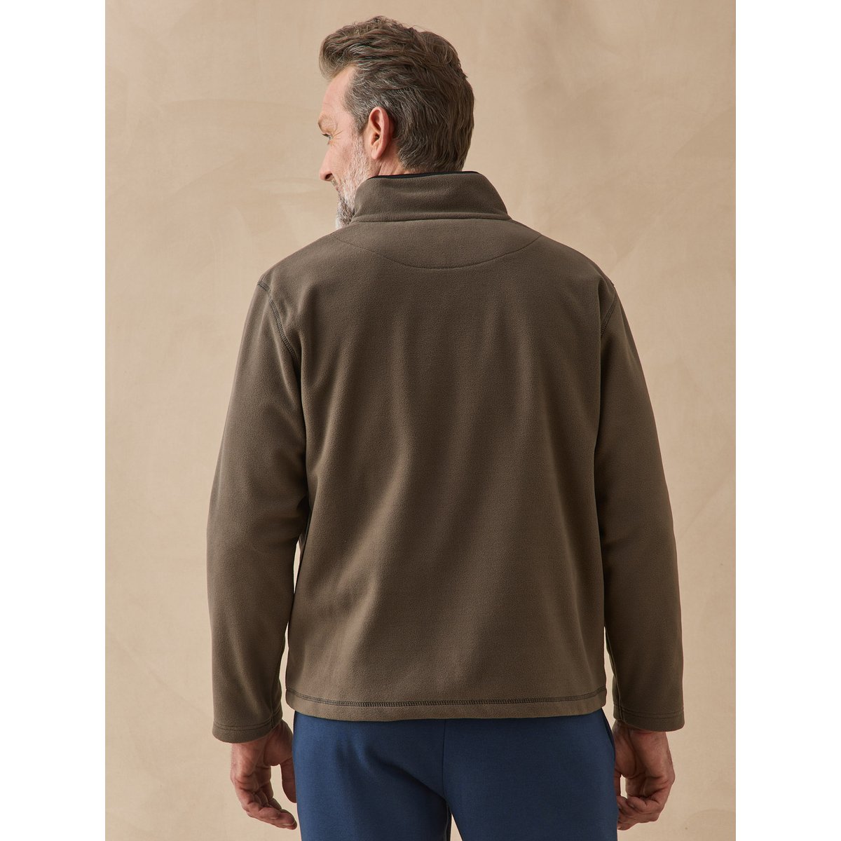 Veste micropolaire manches longues marron, DAXON