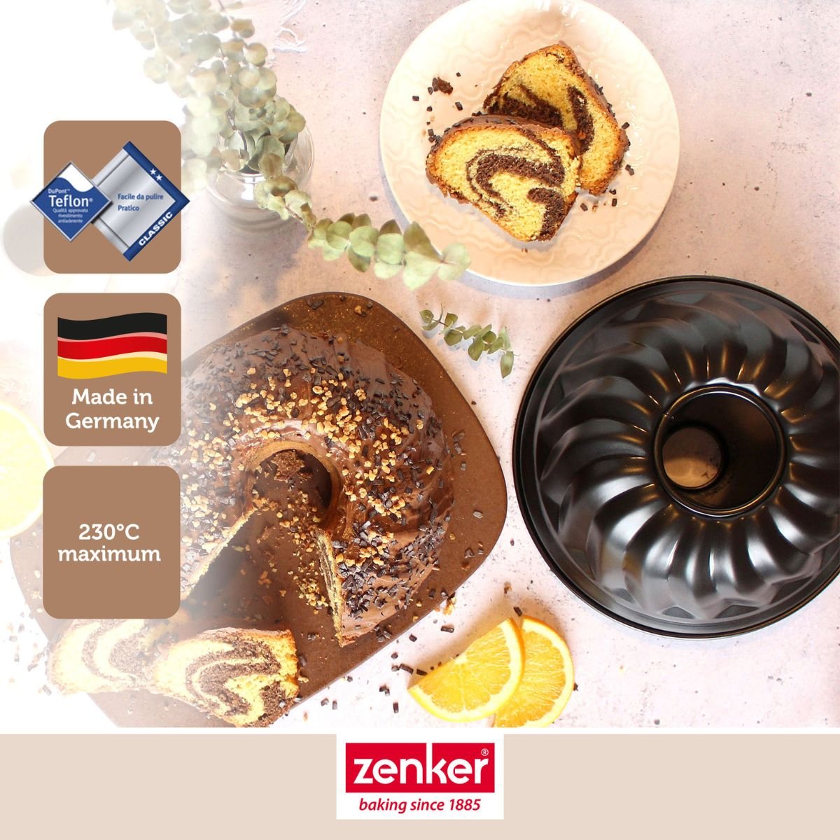 Set de 4 ustensiles de pâtisserie moule à gâteaux 2 bols noir, ZENKER