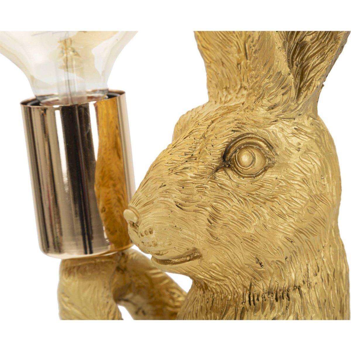 Lampe à poser lapin sculpté GLAM doré, RECOLLECTION
