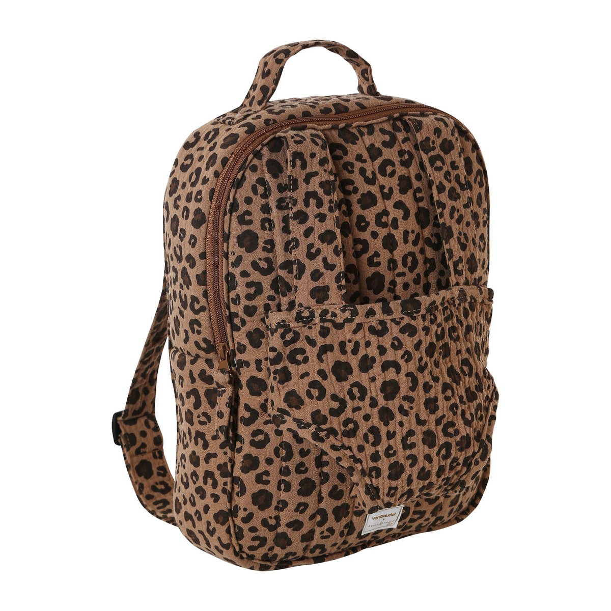Sac à dos porte-poupon léopard Vertbaudet et Envie de fraise marron, VERTBAUDET