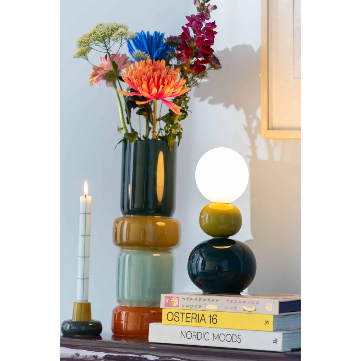 Lampe De Table Céramique FIRENZE PELLET bleu, LEITMOTIV