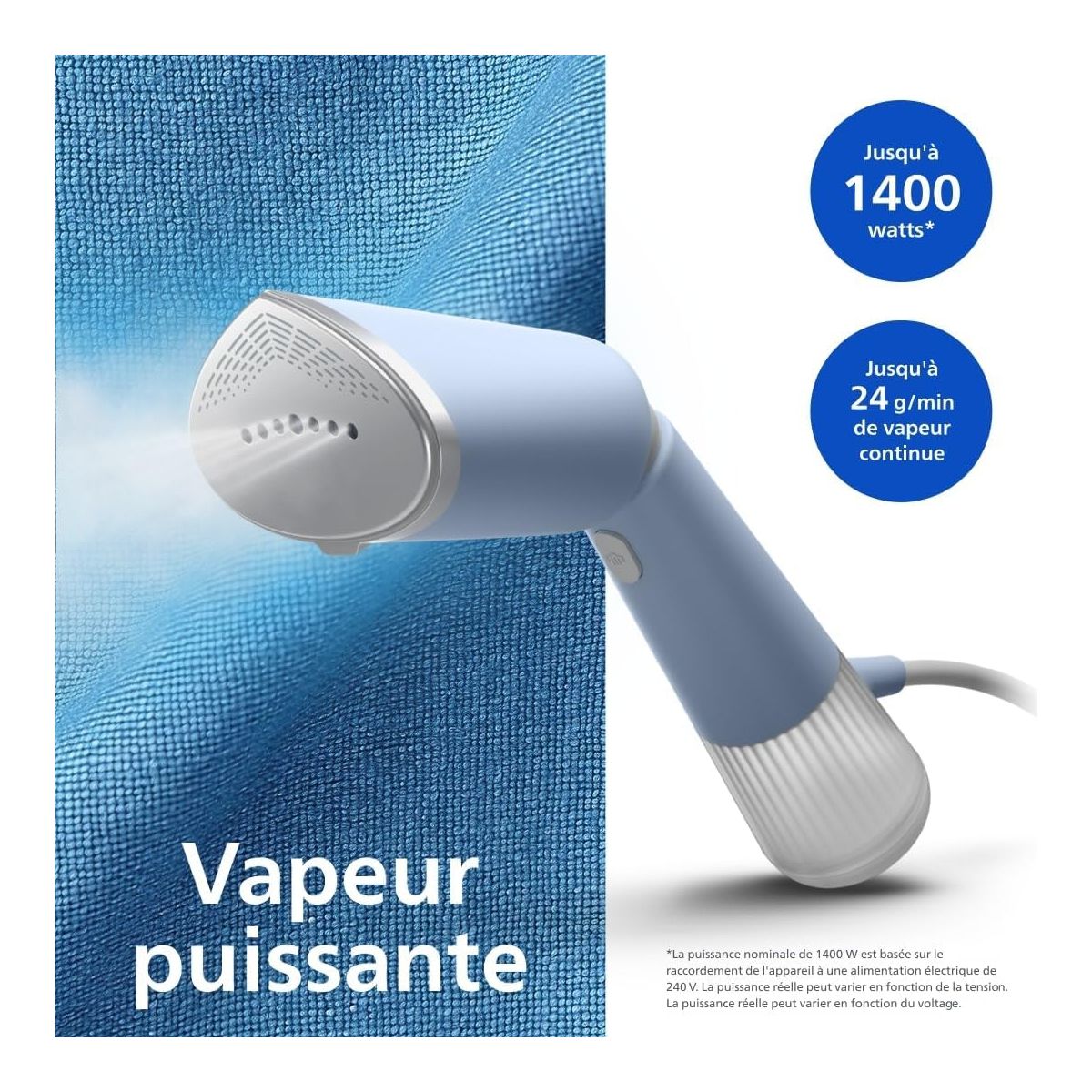 Défroisseur vapeur STH5020/20 steamer bleu couleur unique, PHILIPS