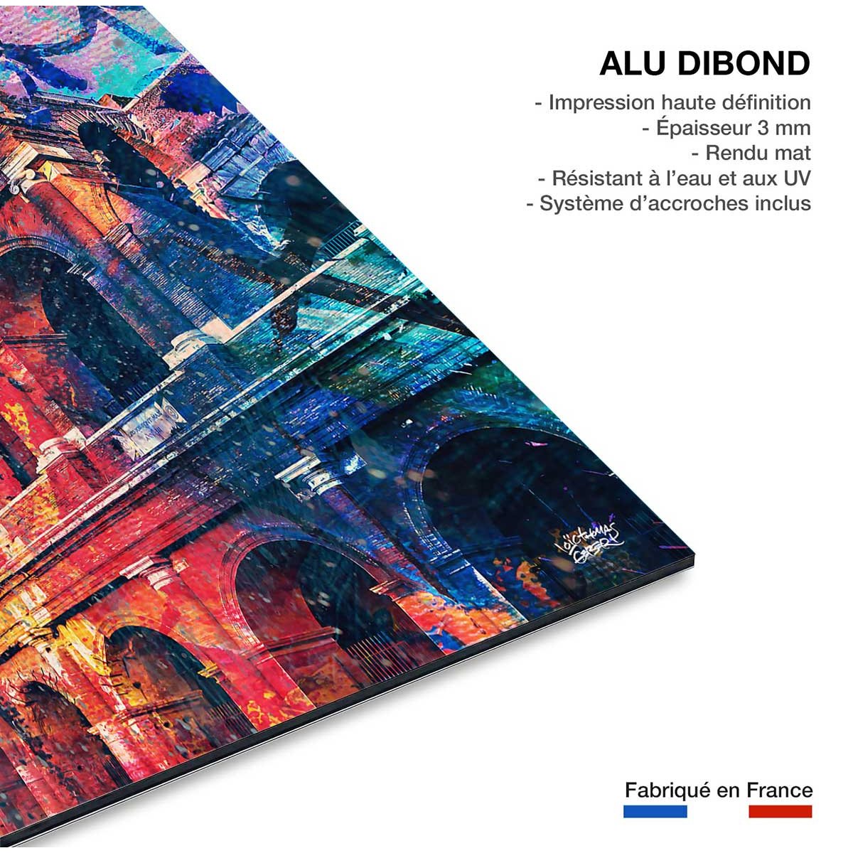 Tableau colisée pop art tableau alu dibond, HEXOA