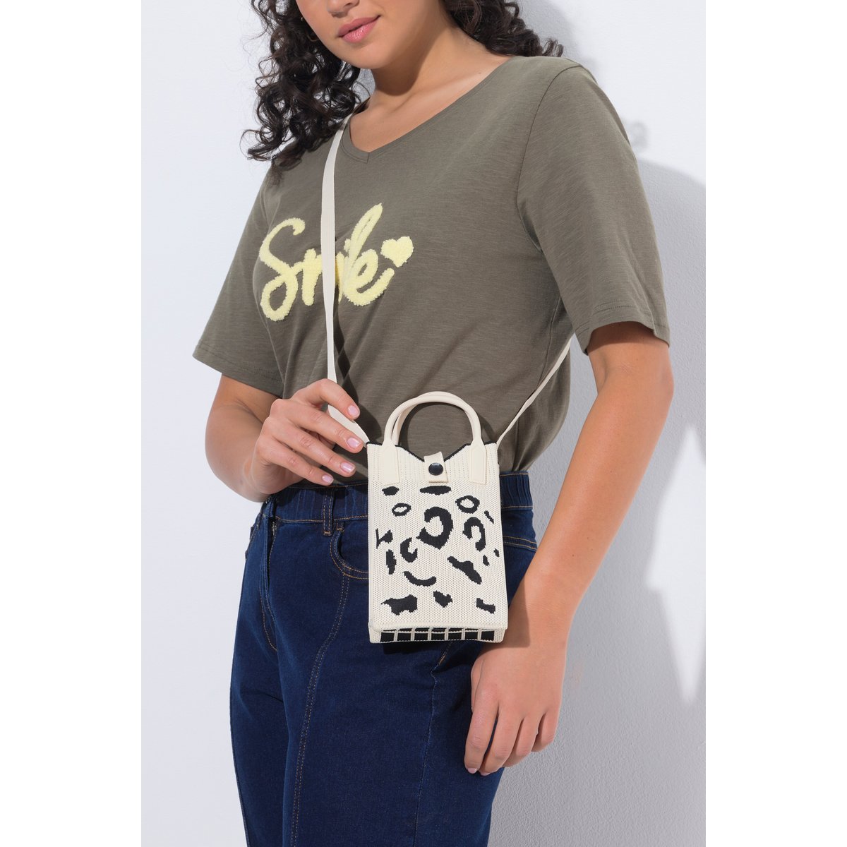 Pochette motif léopard, bouton-pression sable, ULLA POPKEN