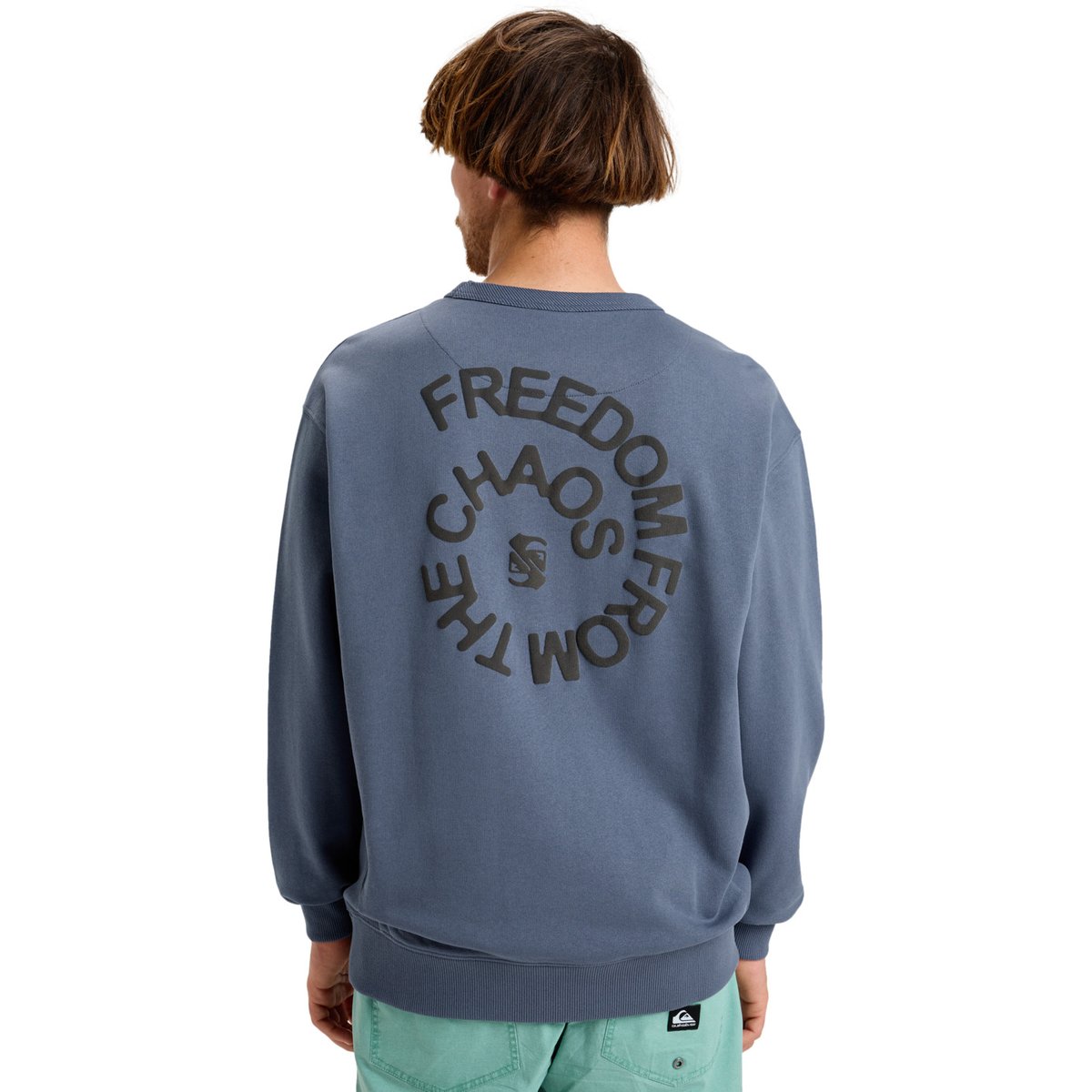 Haut col rond DUSUN bleu vintage indigo, QUIKSILVER